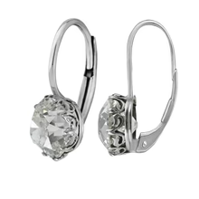 Afbeelding in Gallery-weergave laden, Kussen Old Mine Cut 3 Karaats Echt Diamanten Studs Oorbel Wit Goud 14K