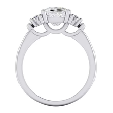Afbeelding in Gallery-weergave laden, Kussen Oud Geslepen Echt Diamanten Ring 4,50 Karaat met Markiezin & Halve Manen