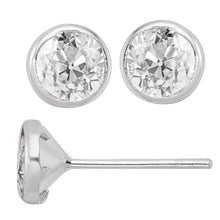 Afbeelding in Gallery-weergave laden, GIA-gecertificeerd Geraffineerd Diamant Oorhangers 3,51 karaat – 14K Witgoud door