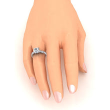 Afbeelding in Gallery-weergave laden, Leuke Moderne Echt Diamant Verlovingsring 5 kt Kussen Gesneden Wit Goud