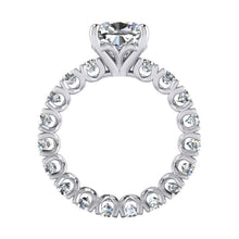 Afbeelding in Gallery-weergave laden, Leuke Moderne Echt Diamant Verlovingsring 5 kt Kussen Gesneden Wit Goud
