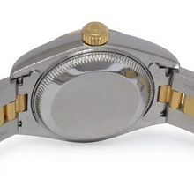 Afbeelding in Gallery-weergave laden, Lunette Witte Romeinse Wijzerplaat Datumjust Rolex Horloge roestvrij staal & Gouden Armband