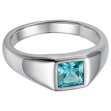 Afbeelding in Gallery-weergave laden, Luxe Neon Paraiba Mannen Ring – 1 karaat 14K Witgoud