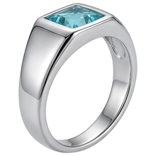 Afbeelding in Gallery-weergave laden, Luxe Neon Paraiba Mannen Ring – 1 karaat 14K Witgoud