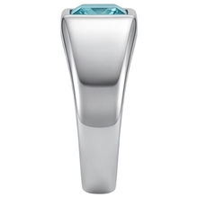 Afbeelding in Gallery-weergave laden, Luxe Neon Paraiba Mannen Ring – 1 karaat 14K Witgoud