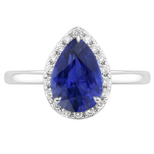 Afbeelding in Gallery-weergave laden, Luxe Royal Blue Saffier Gekleurde Steen Ring 2 karaat