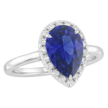 Afbeelding in Gallery-weergave laden, Luxe Royal Blue Saffier Gekleurde Steen Ring 2 karaat