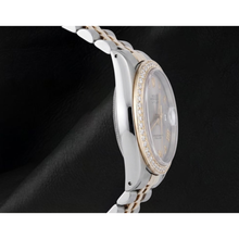 Afbeelding in Gallery-weergave laden, Rolex Datejust Tweekleurig Herenhorloge met Grijze Romeinse Wijzerplaat, Diamanten Lunette en Snelinstelling van de Datum