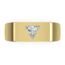 Afbeelding in Gallery-weergave laden, Mannen Echt Diamant Ring Met Trilliant