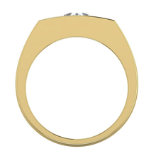 Afbeelding in Gallery-weergave laden, Mannen Echt Diamant Ring Met Trilliant