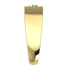 Afbeelding in Gallery-weergave laden, Mannen Echt Diamant Ring Met Trilliant