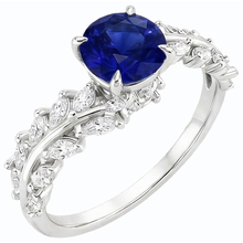 Afbeelding in Gallery-weergave laden, echte round diamant 4.50karaat ring zijaanzicht