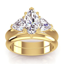 Afbeelding in Gallery-weergave laden, echte marquise diamant 2karaat eternity ring zijaanzicht