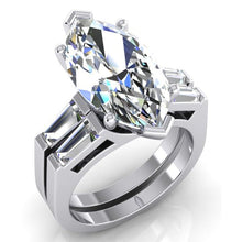 Afbeelding in Gallery-weergave laden, Markiezin Geslepen Diamant Ring Verloving Set 3,50 ct.