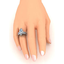 Afbeelding in Gallery-weergave laden, Markiezin Geslepen Diamant Ring Verloving Set 3,50 ct.