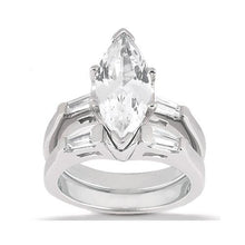 Afbeelding in Gallery-weergave laden, Markiezin geslepen diamanten ring verlovingsset 3,50 ct. - harrychadent.nl