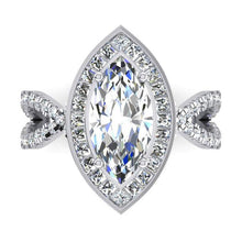 Afbeelding in Gallery-weergave laden, Marquise Halo uit de aarde gewonnen diamanten verlovingsring 5.50 karaat dames sieraden