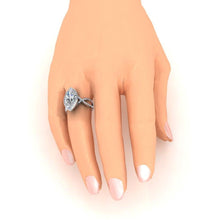Afbeelding in Gallery-weergave laden, Marquise Halo uit de aarde gewonnen diamanten verlovingsring 5.50 karaat dames sieraden