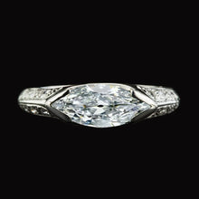 Afbeelding in Gallery-weergave laden, Markiezin Oude Geslepen Echt Diamanten Verlovingsring V Prong Set 5,75 Karaat