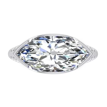 Afbeelding in Gallery-weergave laden, Markiezin Oude Geslepen Echt Diamanten Verlovingsring V Prong Set 5,75 Karaat
