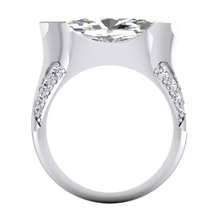 Afbeelding in Gallery-weergave laden, Markiezin Oude Geslepen Echt Diamanten Verlovingsring V Prong Set 5,75 Karaat
