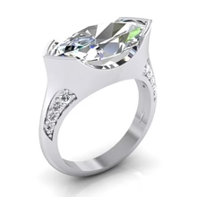 Afbeelding in Gallery-weergave laden, Markiezin Oude Geslepen Echt Diamanten Verlovingsring V Prong Set 5,75 Karaat