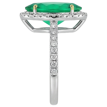 Afbeelding in Gallery-weergave laden, Luxueus Gekleurde Steen Ring 4 karaat – hoekaanzicht