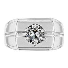 Afbeelding in Gallery-weergave laden, Heren Ring 10K White Gold met Briljant – hoofdaanzicht