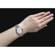 Afbeelding in Gallery-weergave laden, Rolex Sterling Silver White Gold met Sieraadsteen – hoekaanzicht