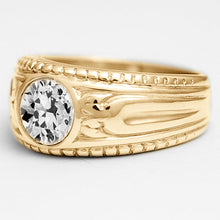 Afbeelding in Gallery-weergave laden, Antiek Cushion Fijne Diamant ring in 10K White Gold – zijaanzicht