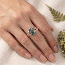 Afbeelding in Gallery-weergave laden, Met de hand vervaardigd Dendritic Agate Sieraadsteen Ring 4,0