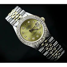 Afbeelding in Gallery-weergave laden, Aangepaste diamanten rand Goud Rolex