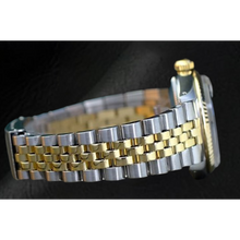 Afbeelding in Gallery-weergave laden, Middelgrote Datumjust 31 mm Rolex-horloge van roestvrij staal en gouden jubileumband