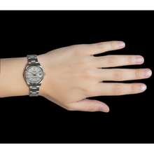 Afbeelding in Gallery-weergave laden, Middelgrote Datumjust Rolex 31 mm horloge met gladde rand roestvrij staal-armband P7