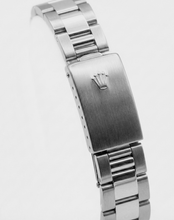 Afbeelding in Gallery-weergave laden, Middelgrote Rolex Stok-wijzerplaat van roestvrij staal met Oester-band en diamanten rand