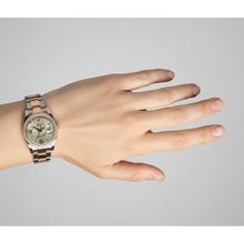 Afbeelding in Gallery-weergave laden, Middelgrote Rolex diamanten randhorloge dames fabrieksrand bloemwijzerplaat P2