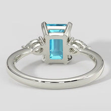 Afbeelding in Gallery-weergave laden, Moderne Paraiba Toermalijn Ring Smaragd Geslepen