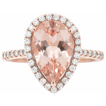 Afbeelding in Gallery-weergave laden, Morganite Cocktail Ring