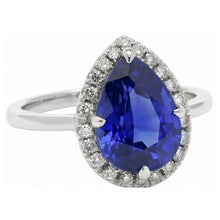 Afbeelding in Gallery-weergave laden, Gekleurde Steen Ring 14K Witgoud met Korenbloem Saffier – vooraanzicht