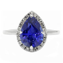 Afbeelding in Gallery-weergave laden, Luxueus Gekleurde Steen Ring 2 karaat – zijaanzicht