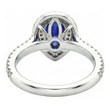 Afbeelding in Gallery-weergave laden, Royal Blue Saffier Edelsteen Ring – profielaanzicht