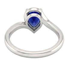 Afbeelding in Gallery-weergave laden, Korenbloem Saffier Sieraadsteen Ring 1,50 karaat White Gold – profielaanzicht