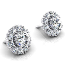 Afbeelding in Gallery-weergave laden, Natuurlijk Dames Diamant Studs Met Jassen