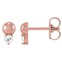 Afbeelding in Gallery-weergave laden, Natuurlijk Diamant Drop Stud Oorbellen Push Backs 3 karaat oude mijnwerker sieraden
