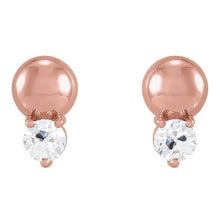 Afbeelding in Gallery-weergave laden, Natuurlijk Diamant Drop Stud Oorbellen Push Backs 3 karaat oude mijnwerker sieraden