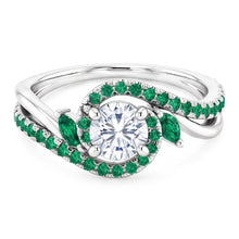 Afbeelding in Gallery-weergave laden, Natuurlijk Diamanten Ring 1,65 Karaat Smaragden Sieraden Nieuw