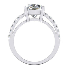Afbeelding in Gallery-weergave laden, Natuurlijk Diamanten Ring Kussen Met Zijstenen