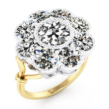 Afbeelding in Gallery-weergave laden, Natuurlijk Oude Mijnwerker Diamanten Halo Ring Rond Geslepen