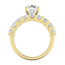 Afbeelding in Gallery-weergave laden, Natuurlijk Ovale Diamanten Ringset Voor Dames Geel Goud 14K