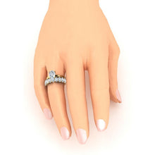 Afbeelding in Gallery-weergave laden, Natuurlijk Ovale Diamanten Ringset Voor Dames Geel Goud 14K